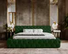 A luxurious bedroom setting with a green tufted bed as the focal point. Náhľad obrázku produktu