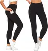 Glatte Damen Sport Leggings mit Taschen und hoher Taille, Produktbild-Vorschau 1