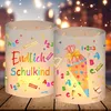 12 Windlicht Tischdeko Einschulung, Endlich Schulkind 2024 Produktbild-Vorschau 1