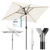 Sekey Sonnenschirm 210x140 cm mit LED-Solar-Beleuchtung, Produktbild-Vorschau 1