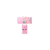 A pink unicorn-shaped makeup kit and a matching pouch are displayed against a white background. Voir les images du produit