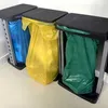 Support pour sacs poubelle en plastique avec couvercle Voir les images du produit 3