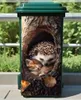 GKA Mülltonnenaufkleber Katze und Igel im Baumstamm Produktbild-Vorschau 2