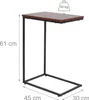 Table d'appoint en forme de C - Plateau en bois, structure Voir les images du produit 3