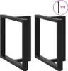 vidaXL Pieds de table de salle à manger en T 2 pcs. noir Voir les images du produit 2