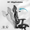 Sedia da ufficio ergonomica Wiltec con poggiatesta e Anteprima dell’immagine prodotto 5