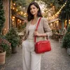Damen Leder Schulterriemen Tasche rot klein Paolo Peruzzi Produktbild-Vorschau 5