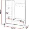 Předsíňová stěna XYRAEL - béžová / zlatá Náhled obrázku produktu 5