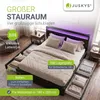 Juskys Polsterbett Lyon 180 x 200 cm schwarz – Bettgestell Produktbild-Vorschau 2