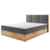 Boxspringbett STOCKHOLM Eiche Holz mit Bettkasten 180 x 200 Produktbild-Vorschau 1