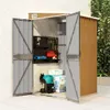 vidaXL Anbauschuppen Braun 118x100x178 cm Verzinkter Stahl Produktbild-Vorschau 2