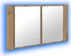 vidaXL Badezimmerspiegelschrank mit Tür Artisan-Eiche 80 x Produktbild-Vorschau 1