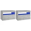 Mobili TV Luci LED 2 pz. Grigio cemento 60x35x40 cm Anteprima dell’immagine prodotto 8