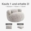 CHITA Sitzsack mit Kissen & Decke, Fleece, Sitzsack Gaming Produktbild-Vorschau 2