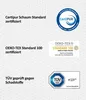 A collage of certifications and seals of quality. Produktbild-Vorschau
