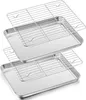 Set di teglie in acciaio inox Herogo (2 teglie, 2 cestelli) Anteprima dell’immagine prodotto 1
