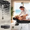 Table de massage 2 zones avec rouleaux de massage - noir Voir les images du produit 4