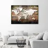 Leinwandbild alte weltkarte 120x80 cm Feeby braun wandbild Produktbild-Vorschau 2