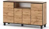 Skandinavische Kommode Sideboard Holz 140x80x35 für Produktbild-Vorschau 1