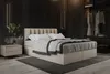 A bedroom scene featuring a bed, nightstand, and an open closet. Produktbild-Vorschau