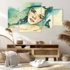 Bild auf Leinwand - Leinwandbild - 4 Teile - Aquarell Frau Produktbild-Vorschau 7