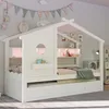 Flieks Kinderbett Hausbett mit Ausziehbett 90x190cm, Produktbild-Vorschau 4
