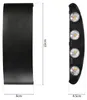 ZMH LED Wandlamp 2 stuks, binnen en buiten, zwart, 7W, Productafbeelding-voorbeeld 2