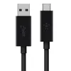 A black USB-C to USB-A cable with connectors shown against a white background. Produktbild-Vorschau