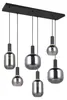 Suspension DIVA noir-fumé-chromé 6xE27x10W verre dim. : Voir les images du produit 1
