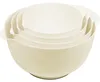 Rührschüssel Set 4-teilig Kunststoff Beige stapelbar Produktbild-Vorschau 1