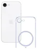 A white iPhone is shown next to a clear phone case. Náhled obrázku produktu
