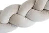 Geflochtene Bettschlange aus VELOURS SAMT Beige Produktbild-Vorschau