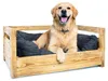 Hundebett aus Massivholz 90x57x45 cm – Braun, Natur oder Produktbild-Vorschau 9