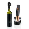 A bottle of red wine with a Cuisinart electric corkscrew and its charging base, presented against a white background. Podgląd zdjęcia produktu