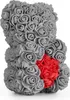 BRUBAKER Rosenbär Blumenbär 25 cm - Blumen Geschenk zum Produktbild-Vorschau 4