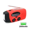 A red and black multi-function emergency radio with a flashlight and solar panel. Produktbild-Vorschau