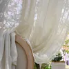 Set da 2 tende in voile effetto lino, semitrasparenti, con Anteprima dell’immagine prodotto 2