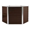 vidaXL Lit surélevé de jardin brun 129 x 129 x 77 cm Acier Voir les images du produit 2