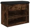 vidaXL Lavica na topánky smoke oak 62x32x50 cm materiál na Náhľad obrázku produktu 1