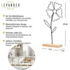 Blumen Deko Aufsteller 4er Set Metall Schwarz MDF Produktbild-Vorschau 2
