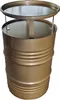A gold barrel-shaped table with a circular top. Produktbild-Vorschau