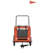 vidaXL Fahrradanhänger Hunde Orange und Grau Oxford-Gewebe Produktbild-Vorschau 3