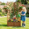 COSTWAY Jardinière, treillis, treille et trou de drainage, Voir les images du produit 2