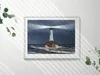 Leuchtturm– Wandbild mit Rahmen – Gerahmtes Bild  – Produktbild-Vorschau 2