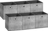 Six grey fabric storage boxes are arranged in two rows, with three boxes in the top row and three boxes in the bottom row, slightly offset. Produktbild-Vorschau