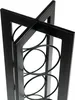 A close-up view of a black metal wine rack. Náhled obrázku produktu