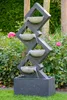 dobar Großer Design-Gartenbrunnen mit Pumpe und LEDŽs, Produktbild-Vorschau 3