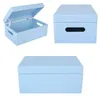 Caja de madera grande azul de Creative Deco para guardar Vista previa de la imagen del producto 5