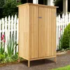 COSTWAY Armoire de jardin en bois, abri de jardin avec toit Voir les images du produit 8