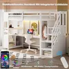 Flieks etagebed 90x200 cm met bureau en plank, Productafbeelding-voorbeeld 6